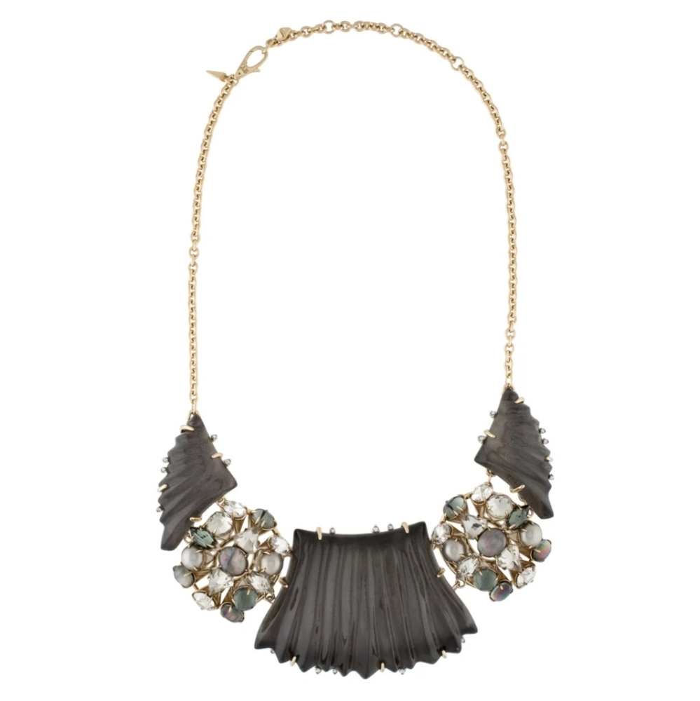 Gold-tone Alexis Bittar Cluster Bib necklace